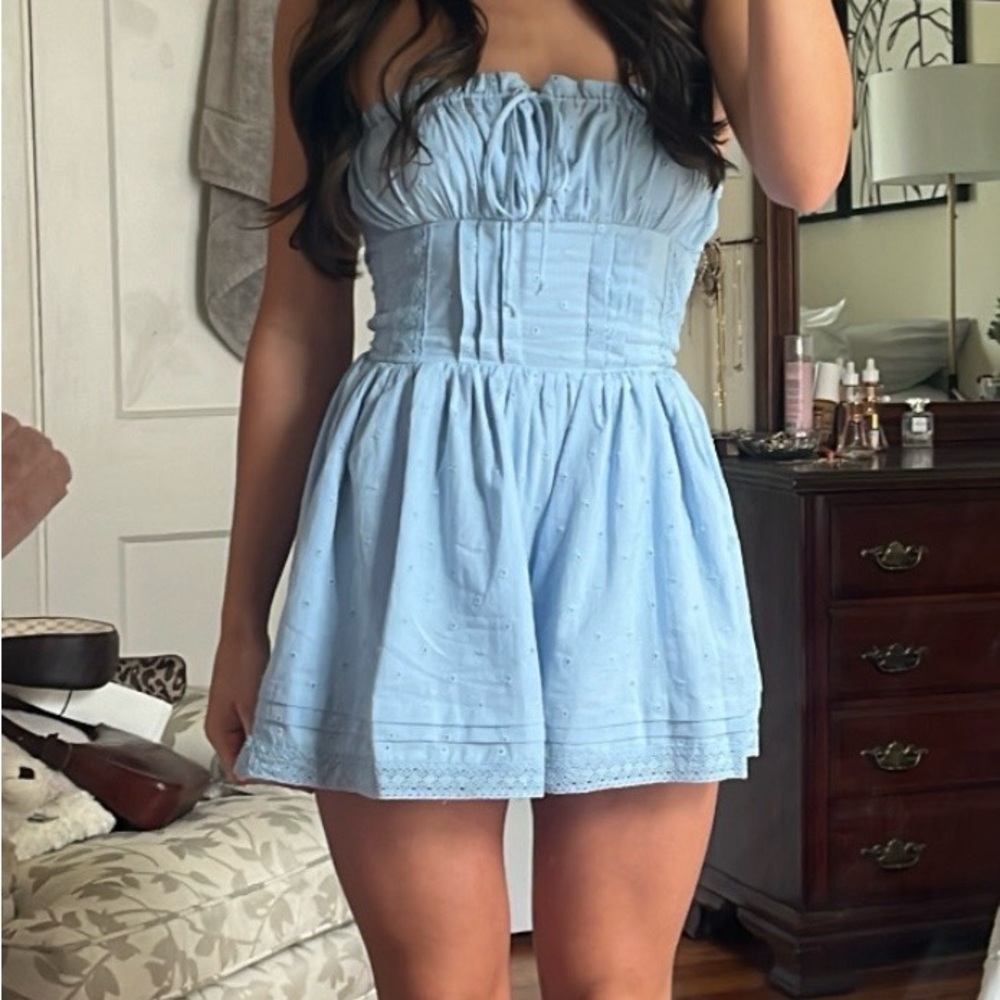 Light Blue Women's Romper